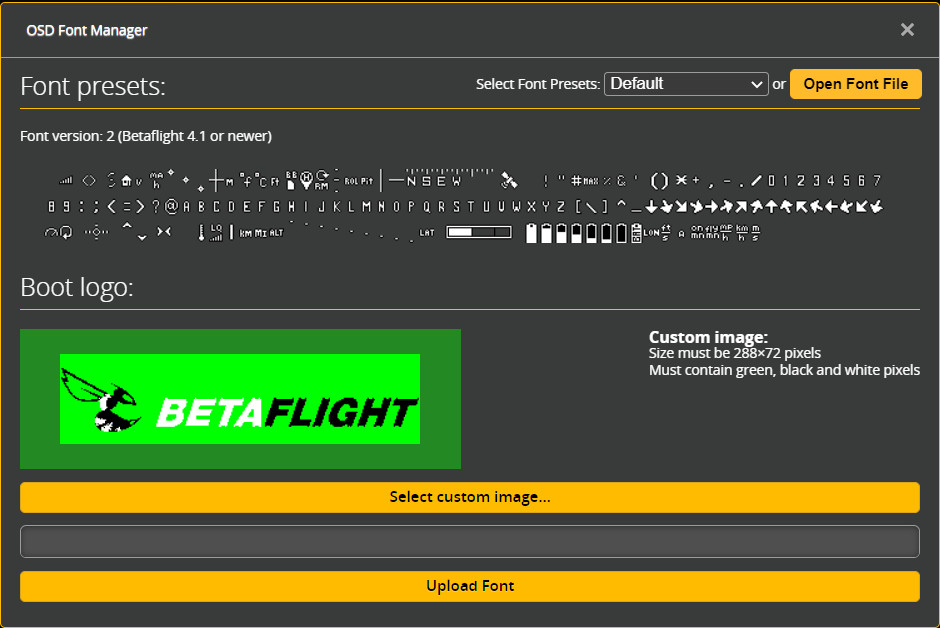 OSD Font Manager